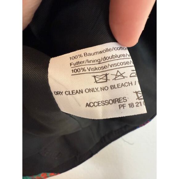 Vintage 90s/80s Louis Feraud Short Sleeve Blazer Abstract Butterfly Cotton 12 - Picture 5 of 11